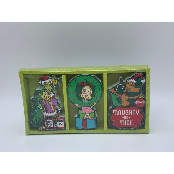 Dr. Seuss The Grinch Christmas 5 Piece Decorating Set & 3 Piece Wood Block Set - Picture 6 of 12